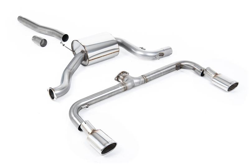 Milltek Non-Resonated (Louder) Cat-Back Exhaust System with Polished Oval Tips (For Scirocco R Valance) photo