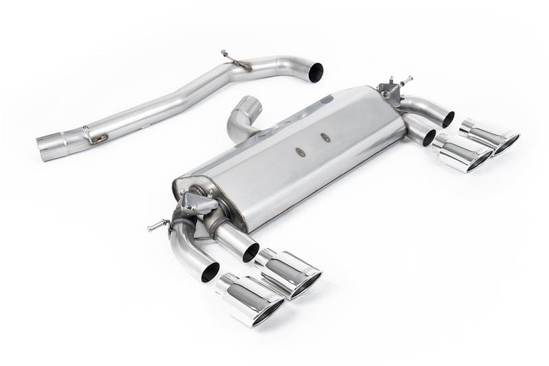 Milltek VW Golf R MK7 2.0 TSI (76.2mm systems) - Non-Resonated (Louder) Cat-Back Exhaust System with Polished Oval Tips photo