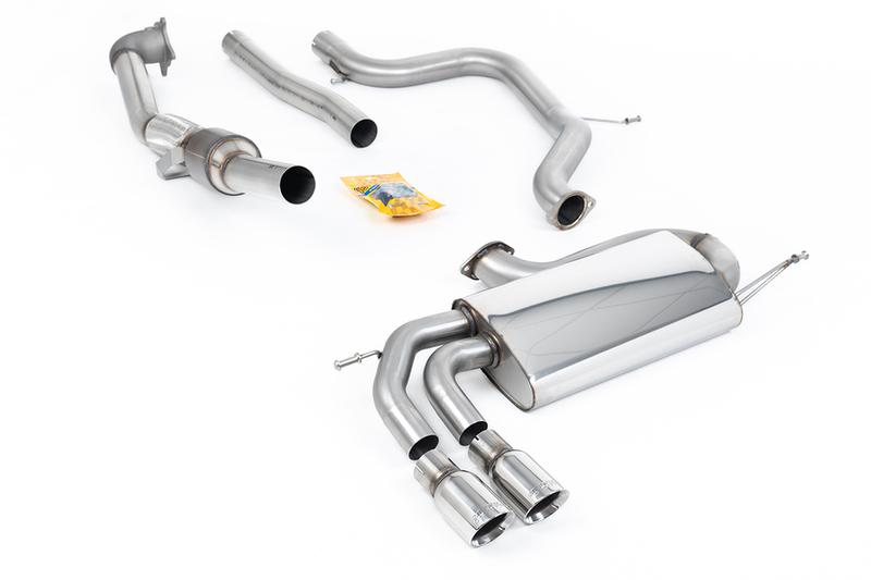 Milltek VW Golf Mk5 GTi 2.0T - Non-Resonated (Louder) Turbo-Back Exhaust System with Hi-Flow Sports Catalyst & Polished Tips photo