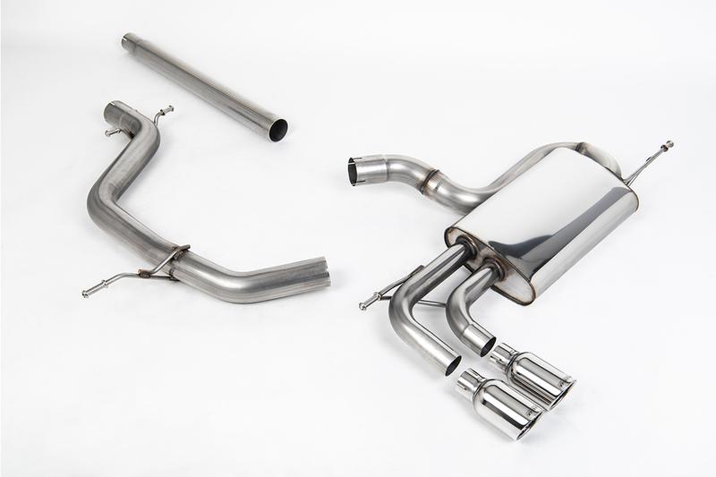 Milltek Seat Leon/Golf MK6 GT 2.0 TDI 140PS - Non-Resonated (Louder) Cat-Back Exhaust System with Twin JET Trims photo