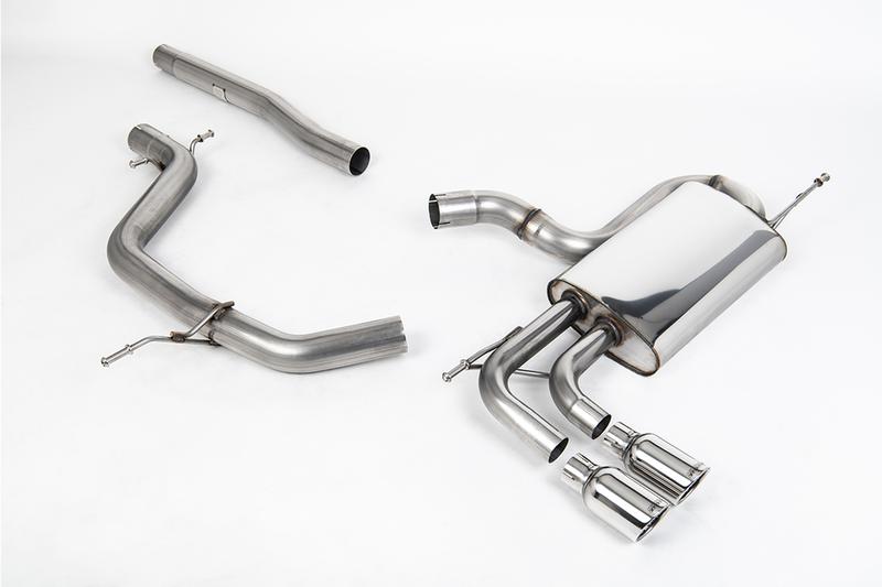 Milltek VW Golf Mk5 GT 2.0 TDI 170PS - Non-Resonated (Louder) Cat-Back Exhaust System with Twin Polished Trims photo