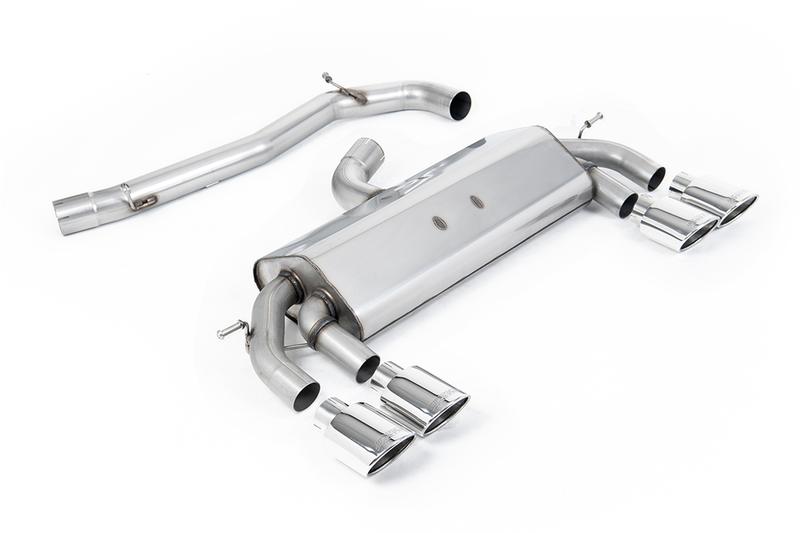 Milltek VW Golf R MK7 2.0 TSI (76.2mm systems) - Non-Resonated RACE (Louder) Cat-Back Exhaust System with Polished Oval Tips photo