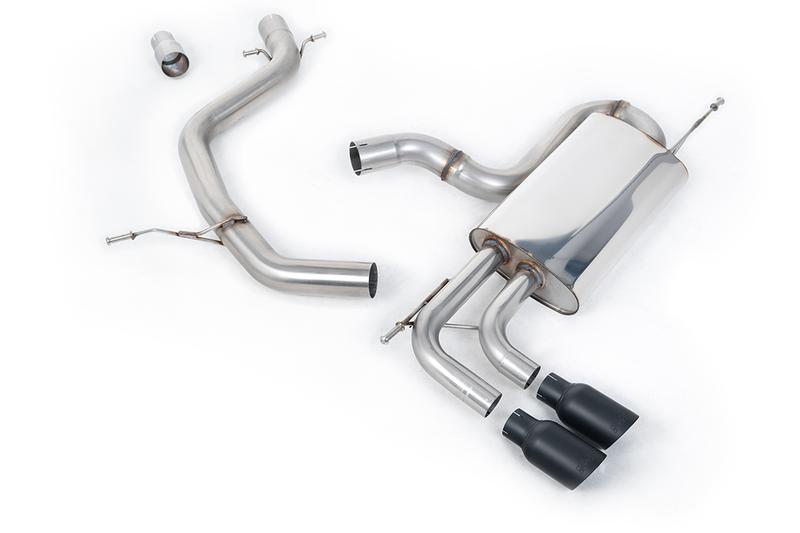 Milltek VW Golf Mk6 GT 1.4 TSI 160PS - Non-Resonated (Louder) Cat-Back Exhaust System with Cerakote Black Tips photo