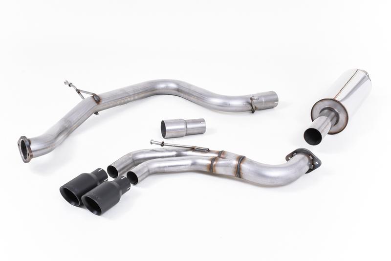 Milltek VW Golf GTI Mk7 - Resonated (Quieter) Cat-Back Exhaust System with Cerakote Black Tips photo