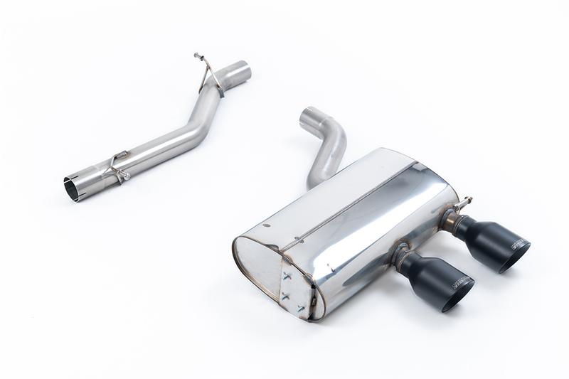 Milltek VW Golf MK5 R32 3.2 V6 - Non-Resonated (Louder) Cat-Back Exhaust System with Cerakote Black Trims photo