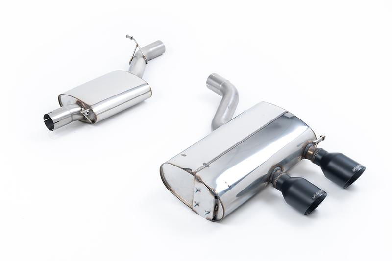 Milltek VW Golf MK5 R32 3.2 V6 - Resonated (Quieter) Cat-Back Exhaust System with Cerakote Black Trims photo