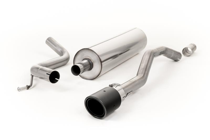 Milltek VW Up GTI 115ps & 1.0TSI 90ps - Road+ Cat-Back Exhaust System with JET-90 Carbon Trim photo