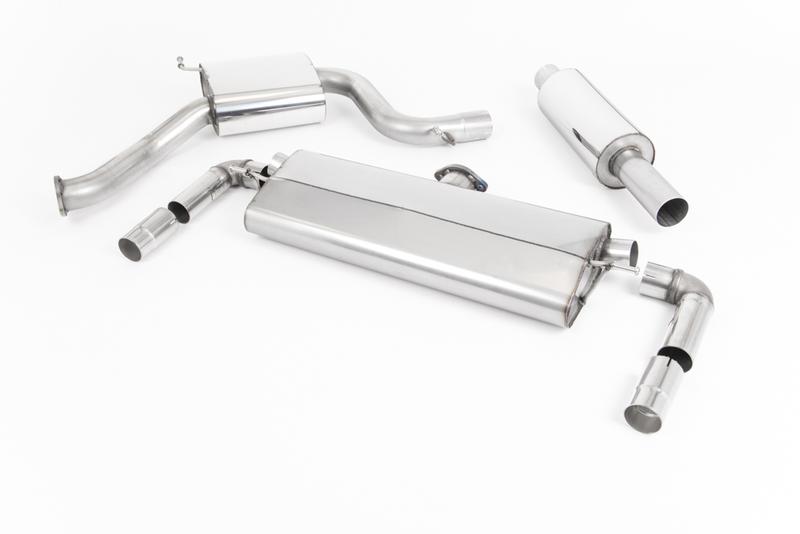 Milltek VW Golf MK7.5 GTI (Non Performance Pack/Non GPF) -  Resonated (Quieter) Cat-Back Exhaust System with Carbon Jet-100 Trims photo