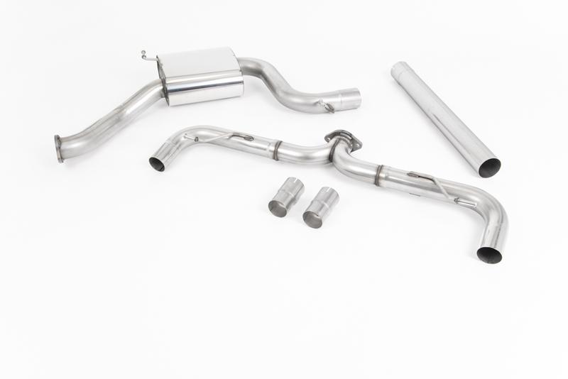 Milltek VW Golf MK7.5 GTI (Incl Performance Pack) - Non-Resonated Race (Louder) Cat-Back Exhaust System with GT-100 Burnt Titanium Trims photo