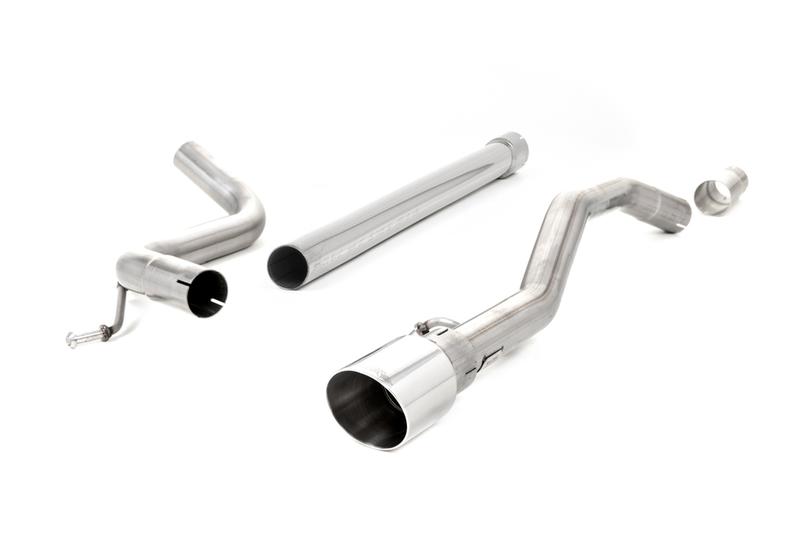 Milltek VW Up GTI 115ps & 1.0TSI 90ps - Non-Resonated (Quieter) Cat-Back Exhaust System with GT-90 Polished Trim photo