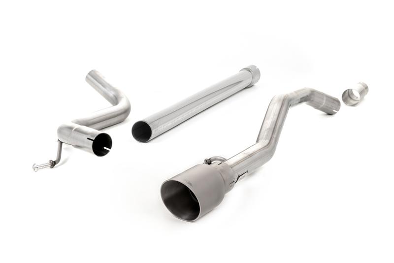 Milltek VW Up GTI 115ps & 1.0TSI 90ps - Non-Resonated (Louder) Cat-Back Exhaust System with GT-90 Titanium Trim photo