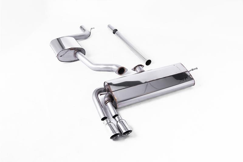 Milltek VW Golf MK7.5 1.5TSI Evo GT & R-Line - Resonated (Quieter) Cat-Back Exhaust System with Polished Trims (GTD Style) photo