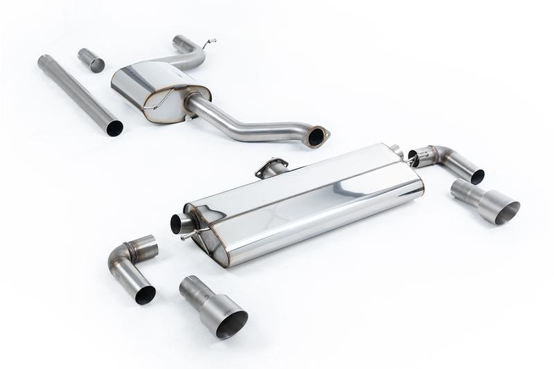 Milltek VW Golf MK7.5 1.5TSI Evo GT & R-Line - Resonated (Quieter) Cat-Back Exhaust System with Titanium Trims (GTI Style) photo