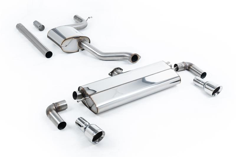 Milltek VW Golf MK7.5 1.5TSI Evo GT & R-Line - Resonated (Quieter) Cat-Back Exhaust System with Polished Trims (GTI Style) photo