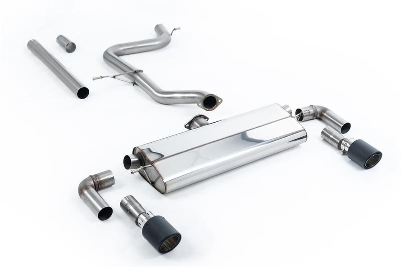 Milltek VW Golf MK7.5 1.5TSI Evo GT & R-Line - Non-Resonated (Louder) Cat-Back Exhaust System with Carbon Trims (GTI Style) photo