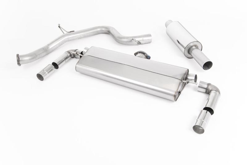 Milltek VW Golf MK7.5 GTI (TCR & Performance Pack - GPF Models) - Resonated (Quieter) Cat-Back Exhaust System with GT-100 Titanium Trims photo