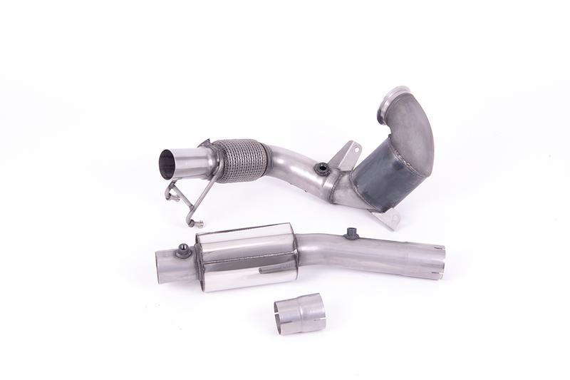 Milltek VW Polo GTI 2.0 TSI (AW - 5 Door/Pre Facelift/GPF Models) - Resonated (Quieter) Downpipe with Hi-Flow Sports Cat - For OE Cat-Back photo