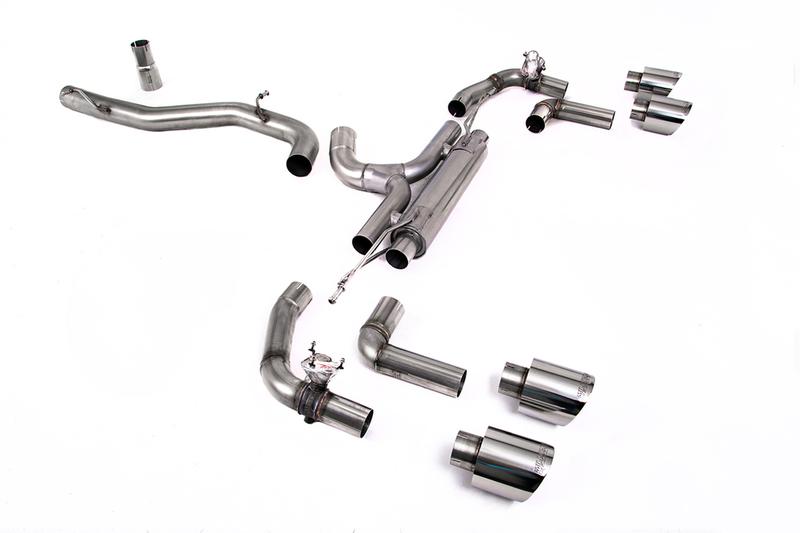 Milltek VW Golf R MK8/MK8.5 - 80mm System with Polished Trims (Race System - Loudest) photo