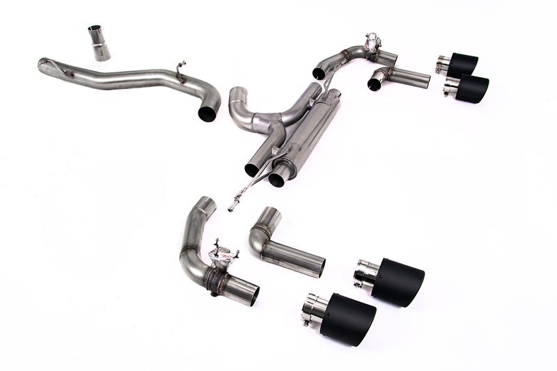 Milltek VW Golf R MK8/MK8.5 - 80mm System with Carbon Trims (Race System - Loudest) photo