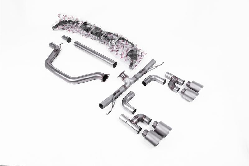 Milltek VW Golf GTI Mk8 - Particulate Filter-Back - Golf R Style - Race (Loudest) with Titanium Tips photo
