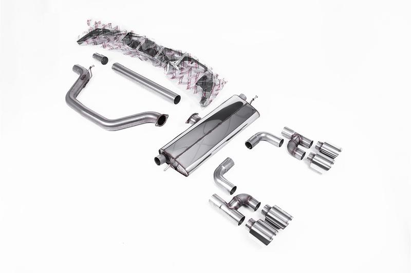Milltek VW Golf GTI Mk8 - Particulate Filter-Back - Golf R Style - Road+ with Polished Tips photo