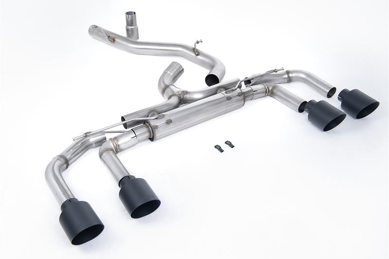 Milltek VW Golf R MK8/MK8.5 - 80mm Systems Non Valved with Cerakote Tips (Race System - Loudest) photo