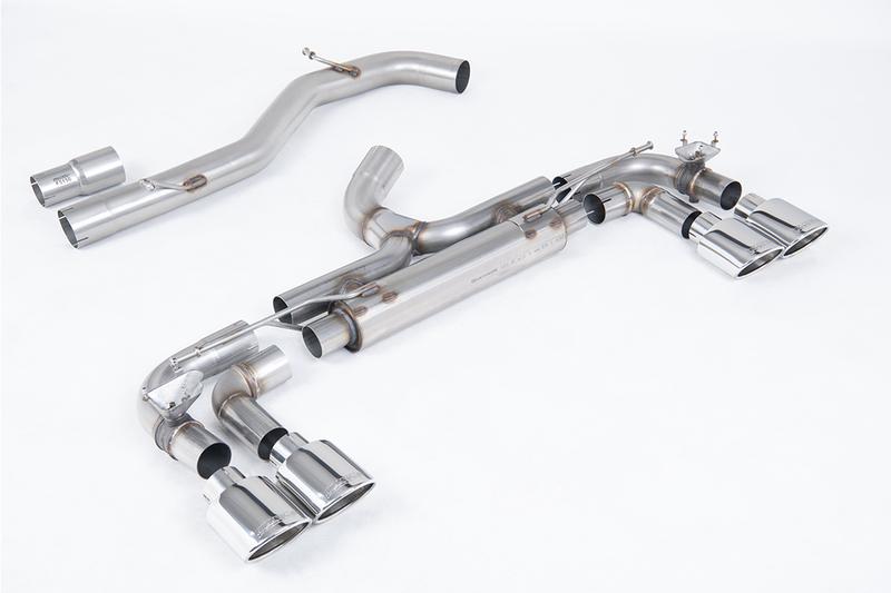 Milltek VW Golf R MK7 - 80mm Race Cat-back with Polished Ovals (Non-Resonated - Loudest) photo