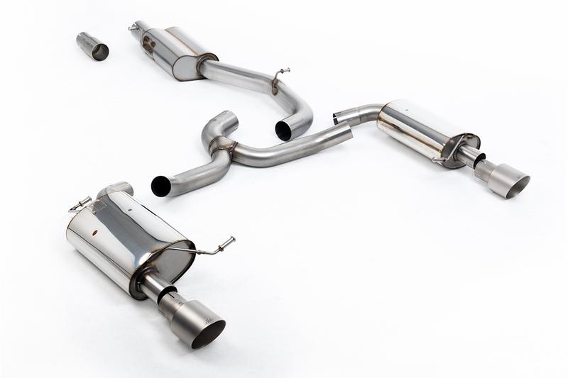 Milltek VW Golf 1.8TSI Alltrack Mk7 - Resonated (Quieter) Cat-back with Titanium Trims photo