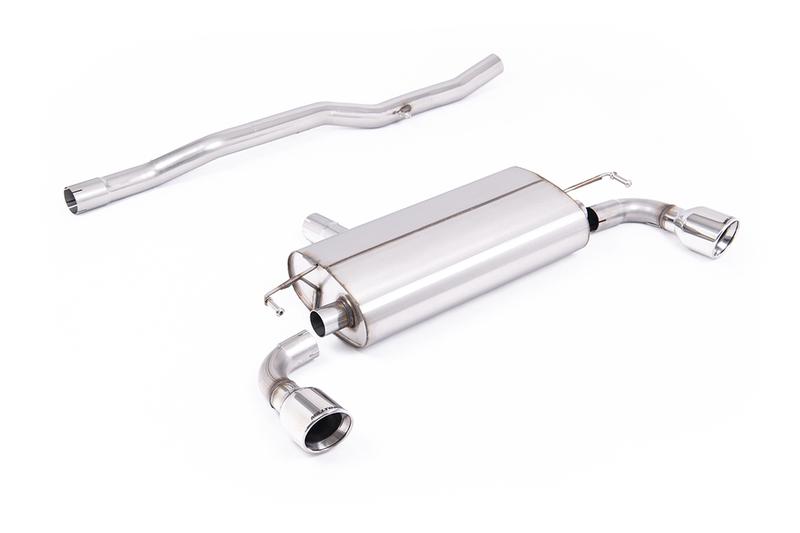 Milltek VW Golf MK4 R32 - V2 Non-Resonated (Loudest) Cat-Back Exhaust System with Inward Rolled Tips photo