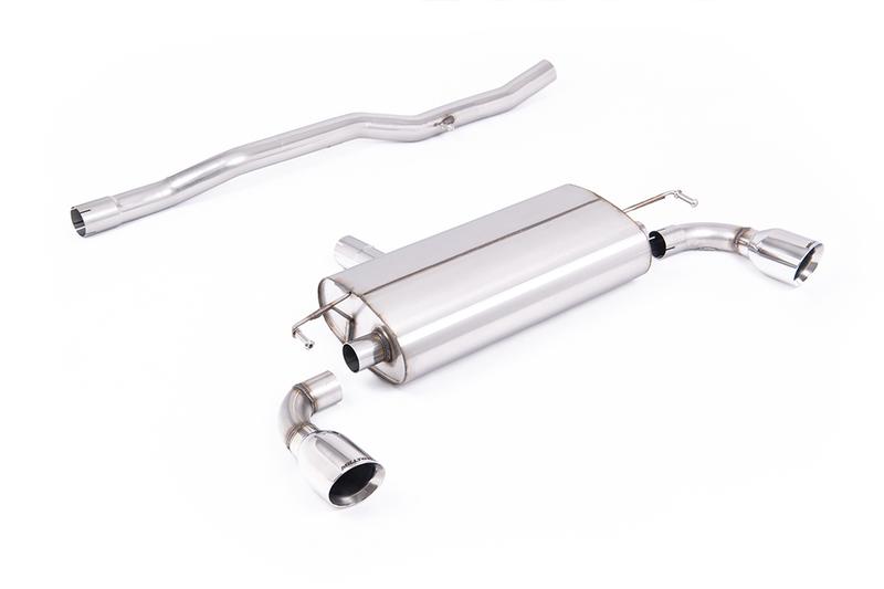 Milltek VW Golf MK4 R32 - V2 Non-Resonated (Loudest) Cat-Back Exhaust System with Slash Cut Tips photo