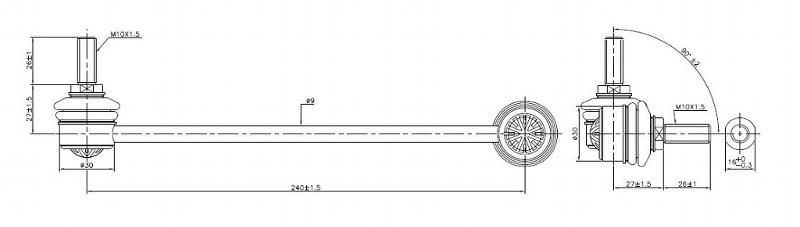SuperPro BMW FR LH SWAY BAR LINK photo