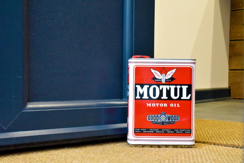 Motul Doorstop made from Repurposed Goodwood Classic 2Ltr Oil Tin 6 OCT2009